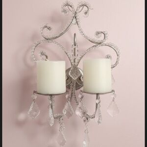 Wall Mount Crystal Candle Chandelier
